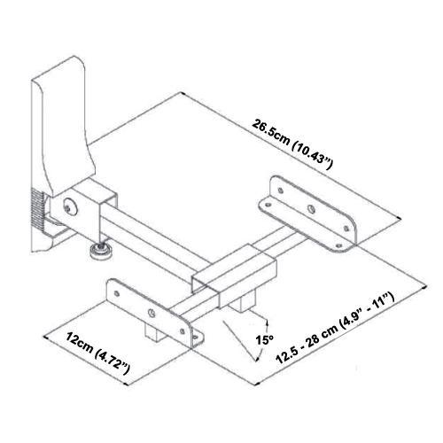 AMX BS-09 Supports haut-parleurs type "Bookshelf" articulés noir (Paire) - Simple Boutique