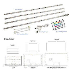 AMX Ensemble Complet de Rétro-Éclairage LED pour Télévision à Écran Plat 32" à 65" - Simple Boutique