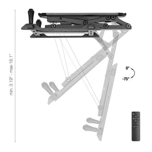 AMX - Support de Téléviseur pour Plafond Motorisé, Pour Écran de 32" à 70", avec Télécommande, Noir - Simple Boutique