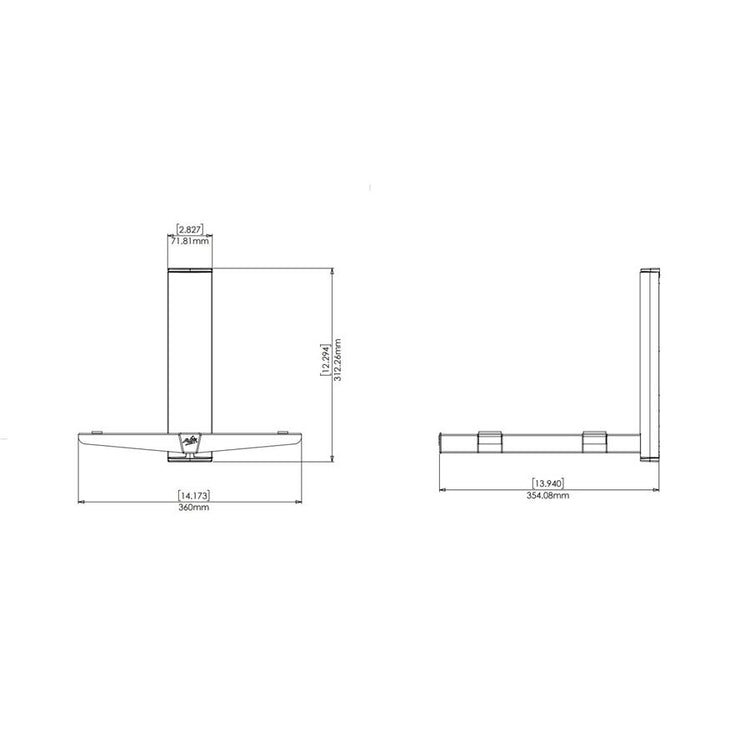 AVF ES150B Plate-forme Audio-Vidéo Simple 33 Lb Noir - Simple Boutique