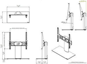 AVF ML-B401BS Base de Téléviseur de Table Universelle (Pied ou Base de Remplacement) - Pour Écran LCD PLASMA DEL 55 pouces et 66 lbs - Simple Boutique