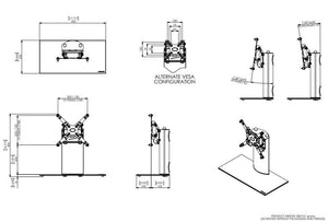 AVF Support De Table Pivotant (Base, Pied De Remplacement) LED LCD Plasma Jusqu'a 32" VESA 200x200mm - Simple Boutique
