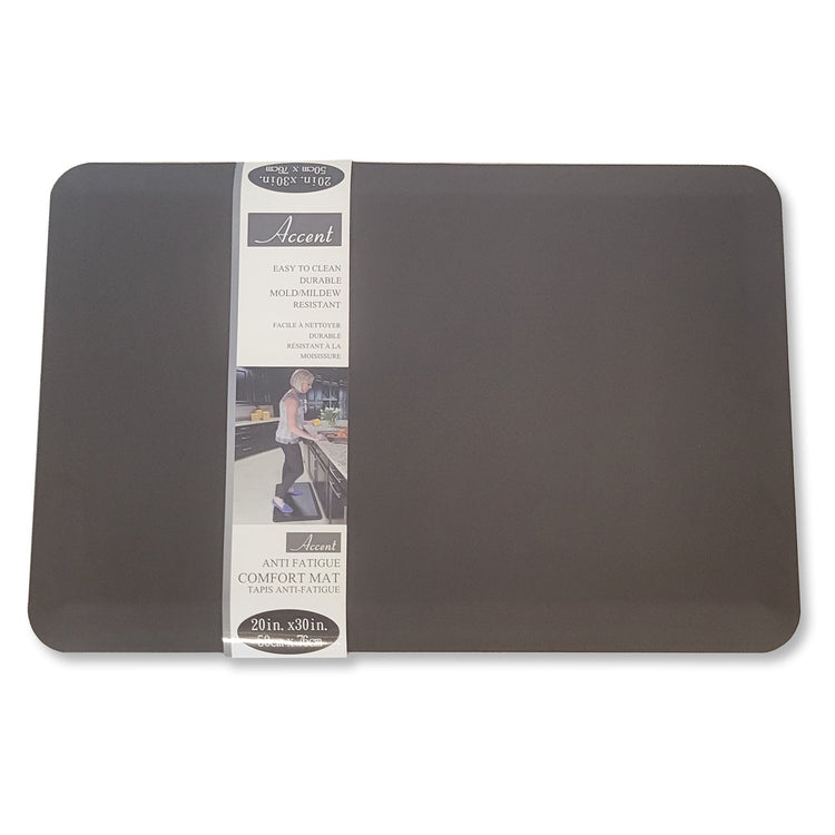 Accent - Tapis Anti-Fatigue Résistant à la Moisissure, 30" x 20" , Brun - Simple Boutique