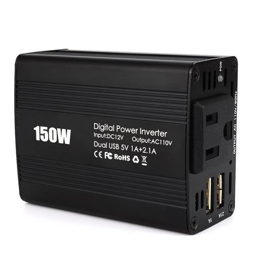 Adaptateur DC 12V À AC 110V De 150W Pour La Voiture Avec Chargeur USB Double - Simple Boutique