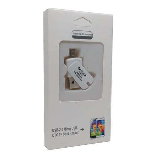 Adaptateur USB 2.0 OTG 2 en 1 Micro USB à USB A Mâle & Lecteur de Carte Micro SD - Simple Boutique