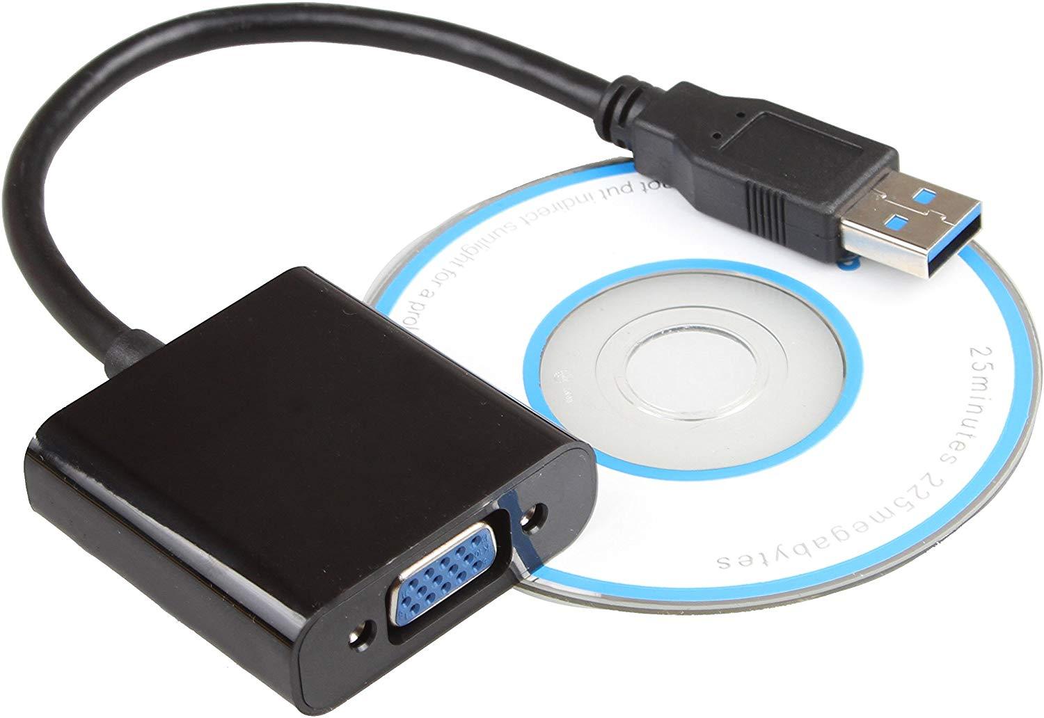 Adaptateur USB 3.0 à VGA Noir - Simple Boutique