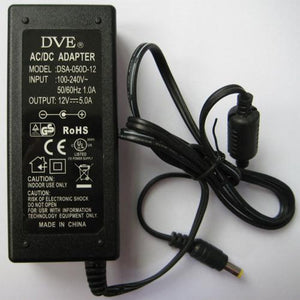 Adaptateur de courrant AC/DC 12v - 5A intérieur 2.1x5.5mm - Simple Boutique