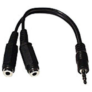 Adaptateur en "Y" pour câble audio 3.5mm 1xM / 2xF 12 pouces - Simple Boutique