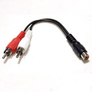 Adaptateur en "Y" pour câble audio prises RCA 1xF / 2xM - Simple Boutique