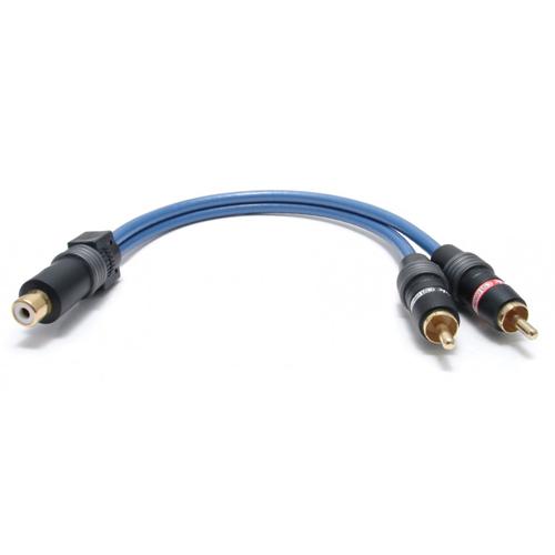 Adaptateur premium en "Y" pour câble audio prises RCA 1xF / 2xM - Simple Boutique