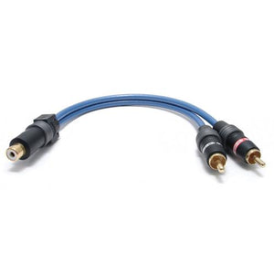 Adaptateur premium en "Y" pour câble audio prises RCA 1xF / 2xM - Simple Boutique