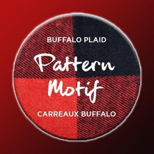 Animooos PBBX800 Lit pour Animaux de Compagnie Circulaire, 48X48X15CM, Motif à Carreaux Buffalo - Simple Boutique