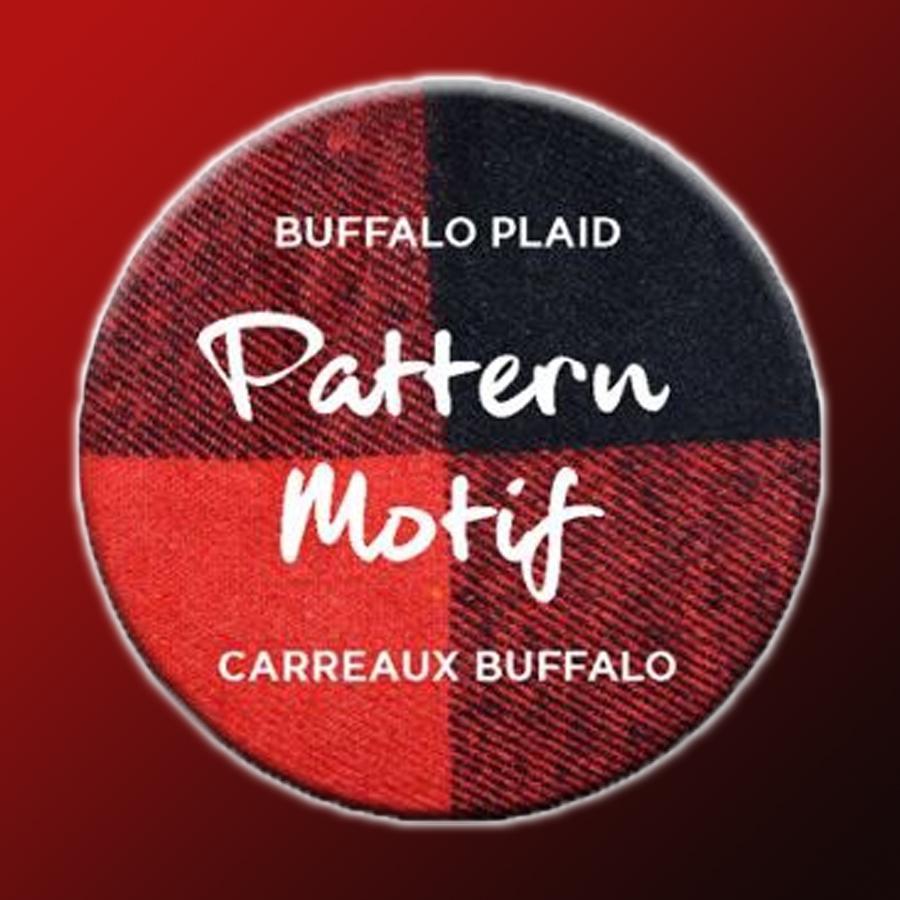 Animooos PBBX800 Lit pour Animaux de Compagnie Circulaire, 48X48X15CM, Motif à Carreaux Buffalo - Simple Boutique