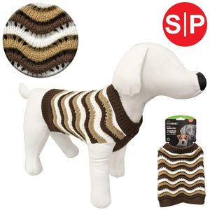 Animooos PCL298S Chandail en Laine pour Chien, Couleur Marron, Grandeur Petit - Simple Boutique