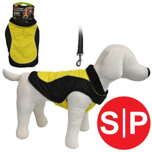 Animooos PCL817S Veste d'hiver Rembourrée pour Chien, Couleur Jaune, Grandeur Petite - Simple Boutique
