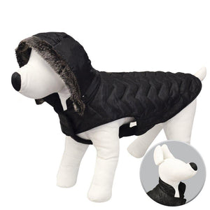 Animooos PCL833L Parka pour Chien Avec Fausse Fourrure, Couleur Noir, Grandeur Large - Simple Boutique