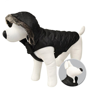 Animooos PCL833M Parka pour Chien Avec Fausse Fourrure, Couleur Noir, Grandeur Medium - Simple Boutique