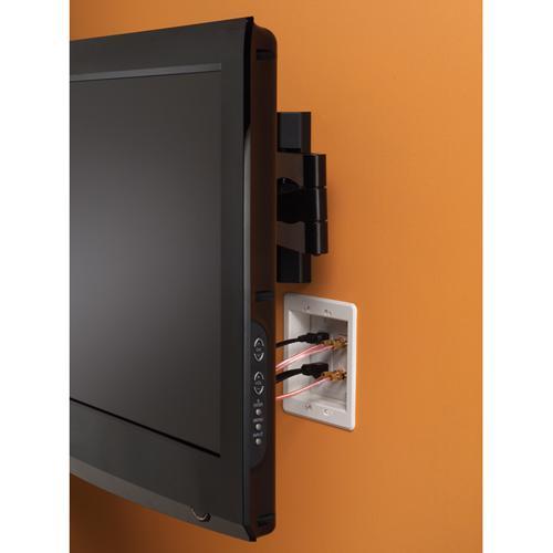 Arlington DVFR2W Boite Murale Double pour câble et prise de courrant Blanche - Simple Boutique