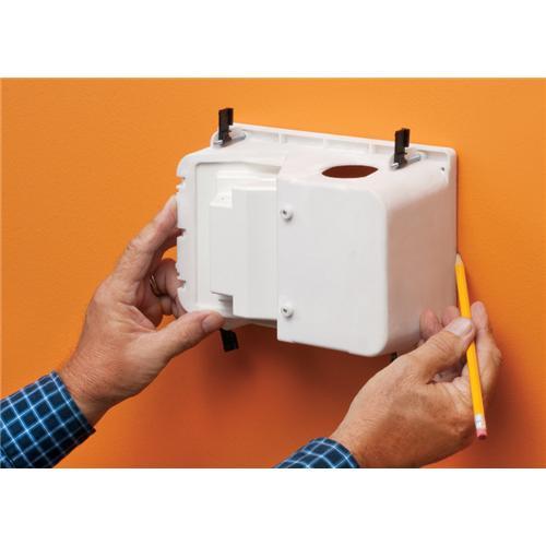 Arlington TVB712 Plaque Media Murale Blanche Pour Câble Avec Ouvertures En Angle Double - Simple Boutique