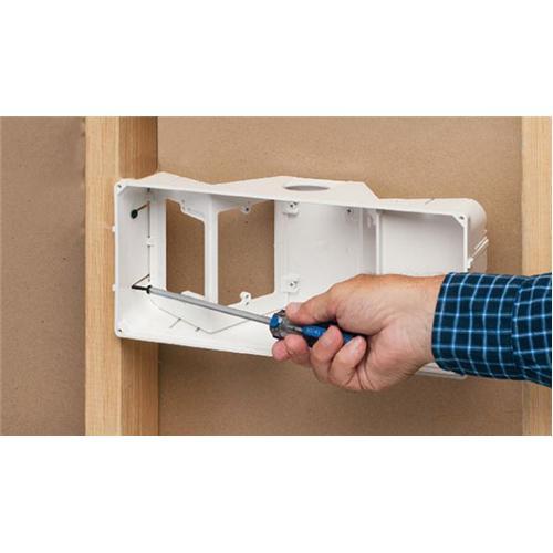 Arlington TVB713 Plaque Murale Media Triple Blanche Avec Ouvertures En Angle - Simple Boutique