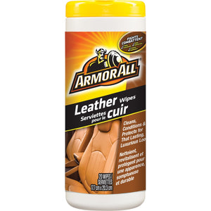 ArmorAll - Boite de 30 Lingettes pour le Cuir, Nettoie et Protège, Pour Voiture - Simple Boutique