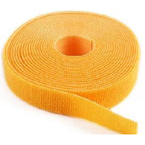 Attache-câbles de velcro nylon rouleau 3/4 po x15 pi jaune - Simple Boutique
