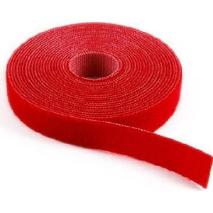 Attache-câbles de velcro nylon rouleau 3/4 po x15 pi rouge - Simple Boutique