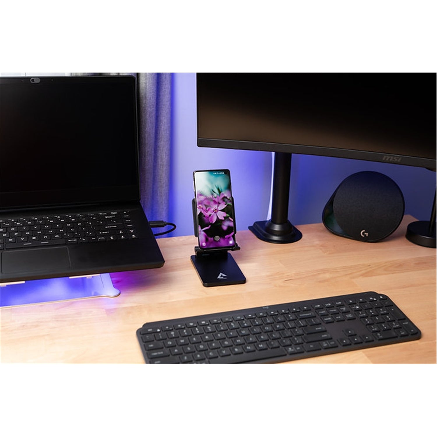 Autocel - Support Universel pour Téléphone ou Tablette Avec Surface Antidérapante, Gris - Simple Boutique