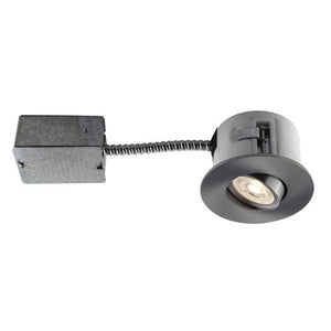 BAZZ 330ATAB4 Flex Ensemble Éclairage Encastré DEL 4 po Chrome Brossé Ampoule GU10 Incluse - Liquidation Vente Finale - Simple Boutique