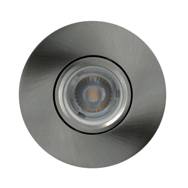 BAZZ 330ATAB4 Flex Ensemble Éclairage Encastré DEL 4 po Chrome Brossé Ampoule GU10 Incluse - Liquidation Vente Finale - Simple Boutique