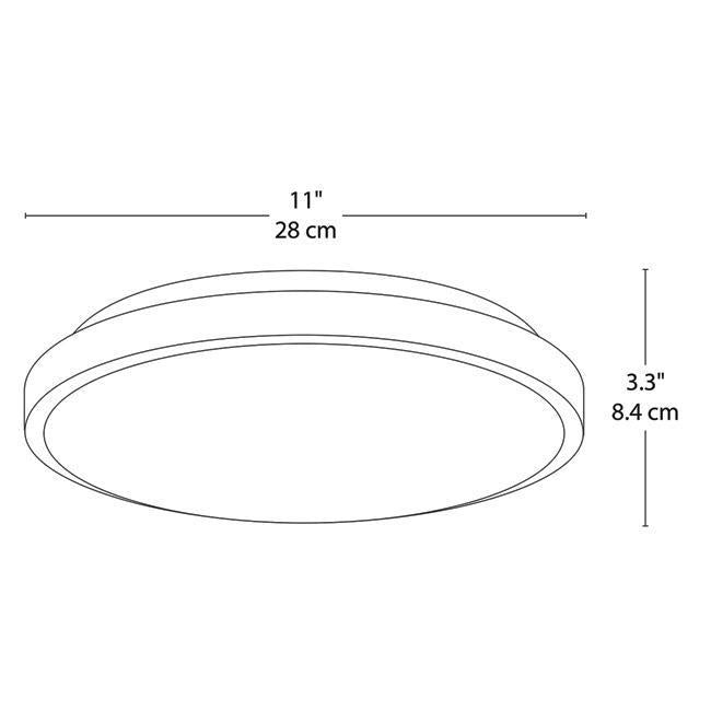 BAZZ C17256BS Plafonnier Encastré 11 po DEL Intégré - Liquidation Vente Finale - Simple Boutique