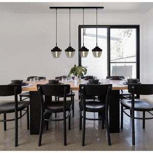 BAZZ P17224BK Luminaire suspendu quadruple 64 po 4 Ampoules - Liquidation Vente Finale - Simple Boutique