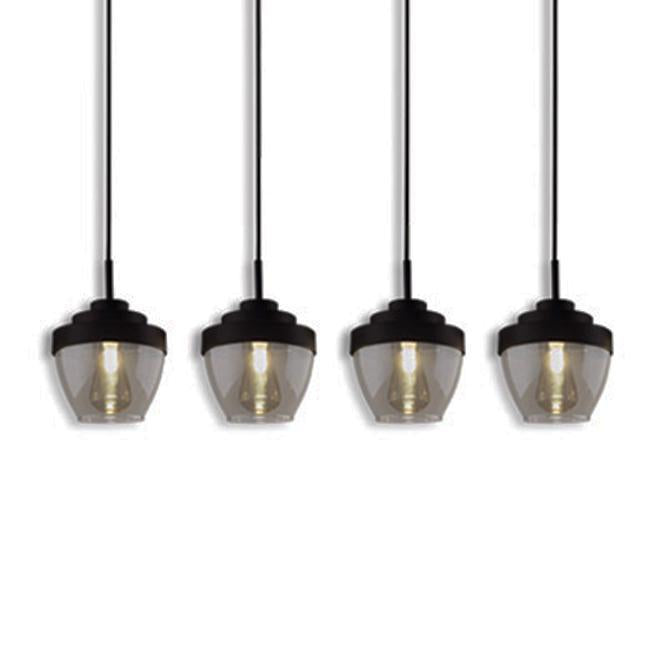 BAZZ P17224BK Luminaire suspendu quadruple 64 po 4 Ampoules - Liquidation Vente Finale - Simple Boutique