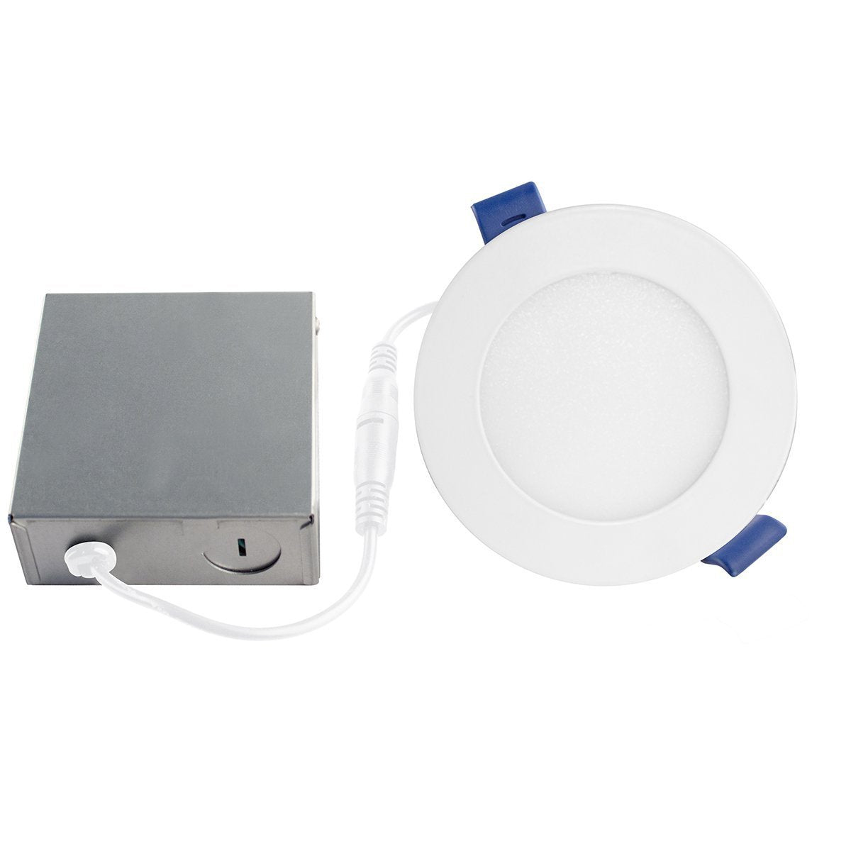 BAZZ SLDSKB4W4 Slim Disk Ensemble de Luminaires Encastrés à LED de 4 ¼ po Blanc Mat (Ensemble de 4) - Liquidation Vente Finale - Simple Boutique