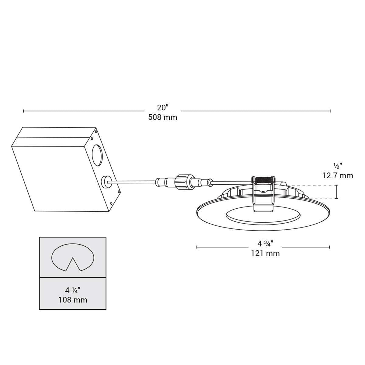 BAZZ SLDSKB4W4 Slim Disk Ensemble de Luminaires Encastrés à LED de 4 ¼ po Blanc Mat (Ensemble de 4) - Liquidation Vente Finale - Simple Boutique