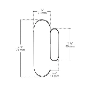BAZZ Smart Home Capteur de Contact de Porte Wi-Fi Blanc DOORWFW1 - Liquidation Vente Finale - Simple Boutique