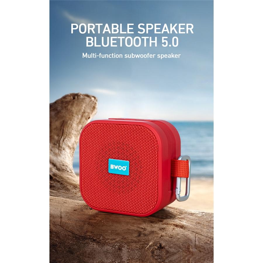 BWOO BS-54B Haut-parleur Bluetooth 5.0 Étanche Portable Avec Cartes TF, AUX, USB, FM Noir - Simple Boutique