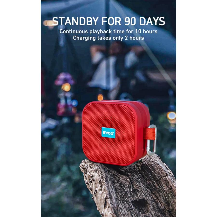 BWOO BS-54B Haut-parleur Bluetooth 5.0 Étanche Portable Avec Cartes TF, AUX, USB, FM Noir - Simple Boutique