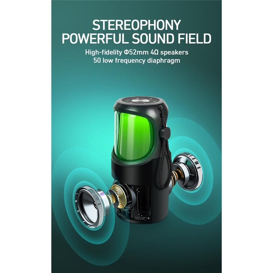 BWOO BS-60 Haut-Parleur Bluetooth 5.0 Compatible WAV, MP3, WMA, FLC, APE avec AUX Bleu - Simple Boutique