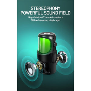 BWOO BS-60 Haut-Parleur Bluetooth 5.0 Compatible WAV, MP3, WMA, FLC, APE avec AUX Bleu - Simple Boutique