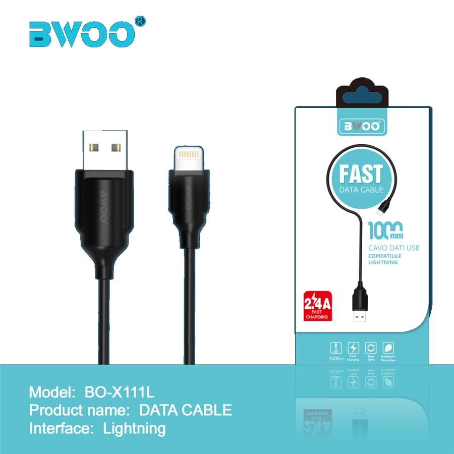 BWOO - Câble USB à Lightning, Longeur de 1 Mètre, Noir - Simple Boutique