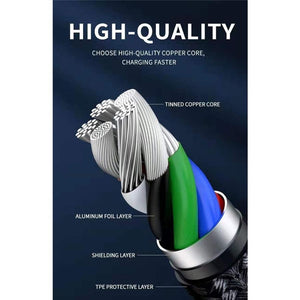 BWOO - Câble USB à Lightning, Longeur de 1 Mètre, Nylon Tressé et Coque en Alliage d'aluminium, Noir - Simple Boutique