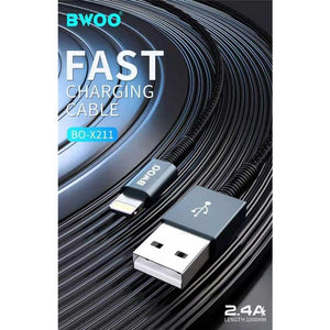 BWOO - Câble USB à Lightning, Longeur de 1 Mètre, Nylon Tressé et Coque en Alliage d'aluminium, Noir - Simple Boutique