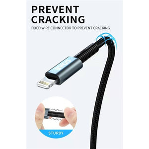 BWOO - Câble USB à Lightning, Longeur de 1 Mètre, Nylon Tressé et Coque en Alliage d'aluminium, Noir - Simple Boutique