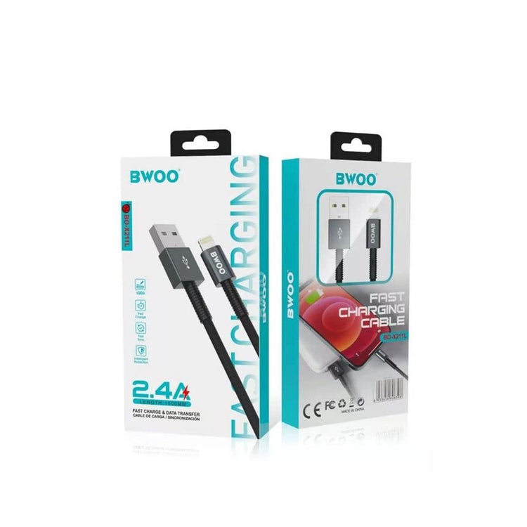 BWOO - Câble USB à Lightning, Longeur de 1 Mètre, Nylon Tressé et Coque en Alliage d'aluminium, Noir - Simple Boutique