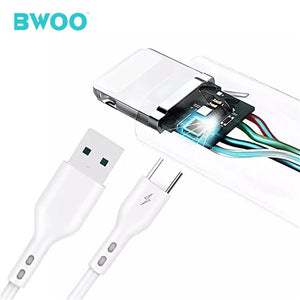BWOO - Câble USB à USB Type-C, Longeur de 1 Mètre, Blanc - Simple Boutique
