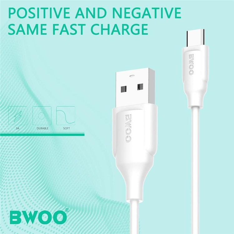 BWOO - Câble USB à USB Type-C, Longeur de 1 Mètre, Noir - Simple Boutique