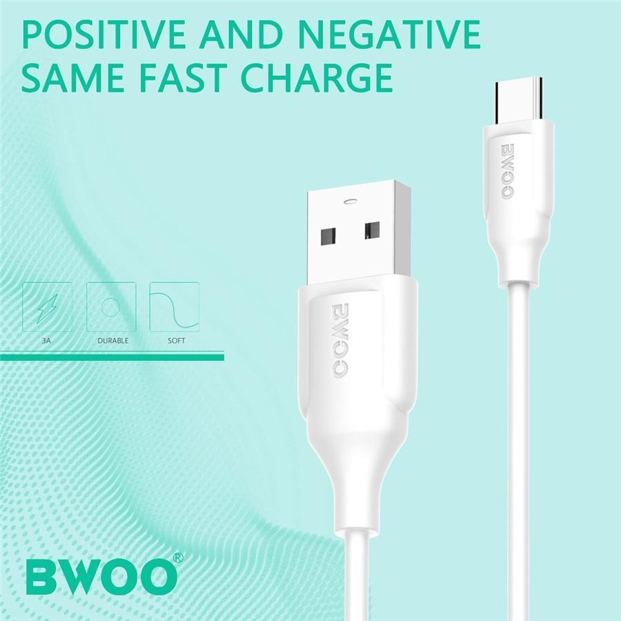 BWOO - Câble USB à USB Type-C, Longeur de 1 Mètre, Noir - Simple Boutique