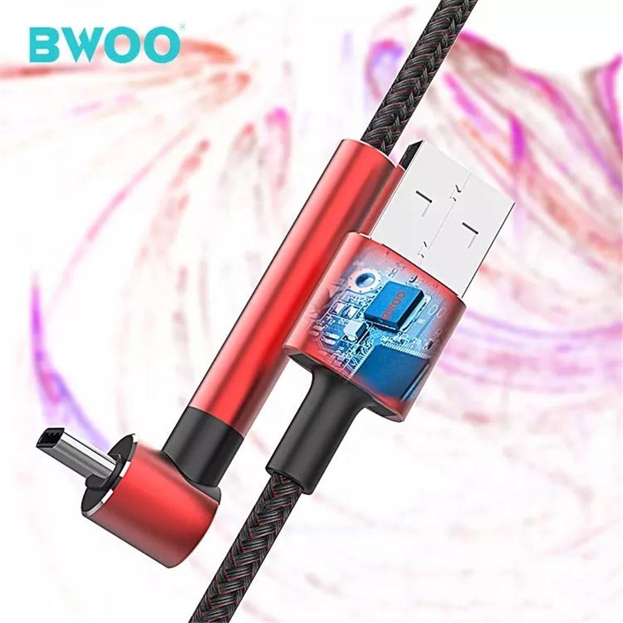 BWOO - Câble USB à USB Type-C de 1 Mètre, Nylon Tressé et Coque en Alliage d'aluminium, Rouge - Simple Boutique