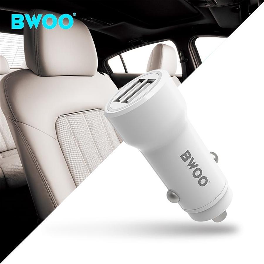 BWOO - Chargeur de Voiture avec 2 Ports USB, 12-24V, Sortie 18W + 5V 2.4A, Blanc - Simple Boutique